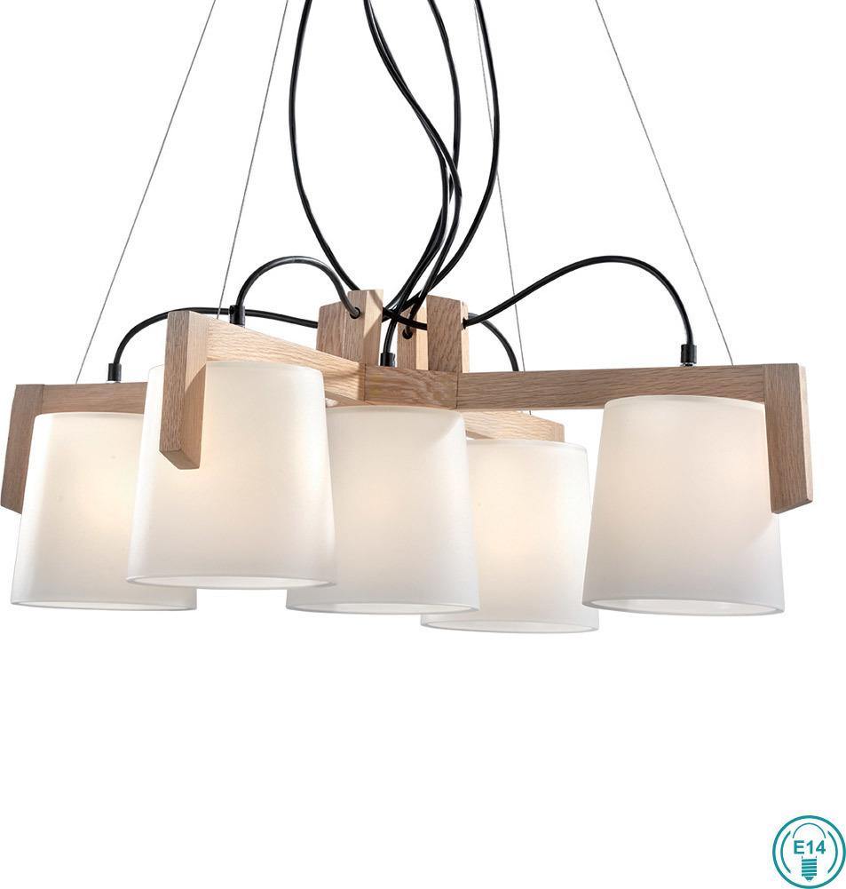 Modern Chandelier VIOKEF MONDO 3081300 5xE14 - Lampbroker