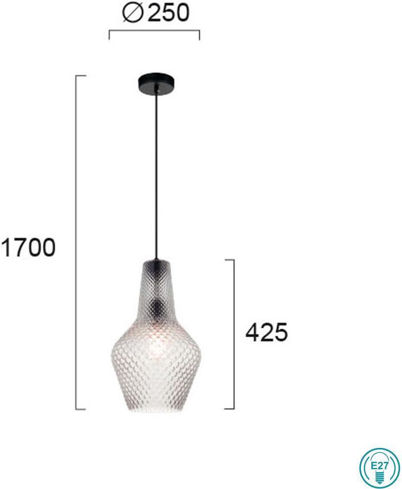 Classic Pendant Lamp VIOKEF SOLETO 4169300 1xE27 - Lampbroker