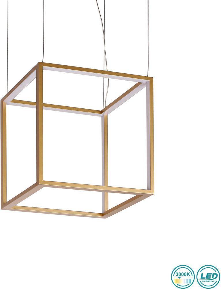 LED Modern Pendant Lamp GOLD-CUBE VIOKEF