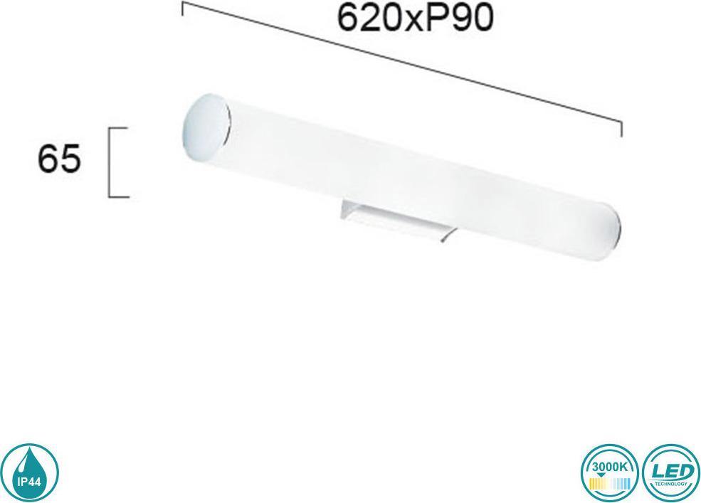 LED Bathroom Sconce VIOKEF FIBI LED 4181400 20W 3000K IP44 - Lampbroker