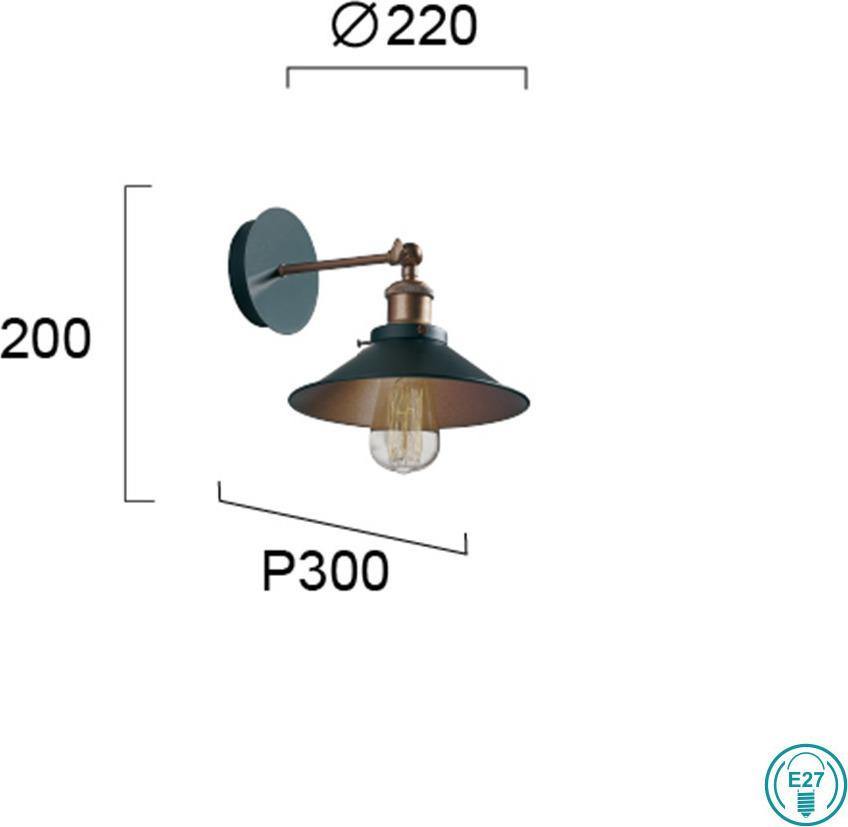 Modern Wall Lamp VIOKEF ADISSON 4135400 1xE27 - Lampbroker