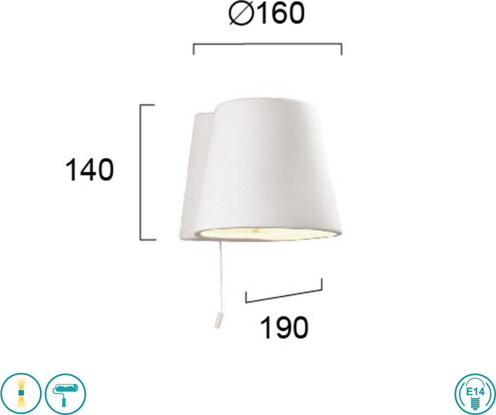 Modern Wall Lamp VIOKEF JERRY 4075300 1xE14