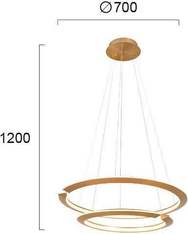 LED Chandeliers VIOKEF MERILIN 4237400 72W 3000K - Lampbroker