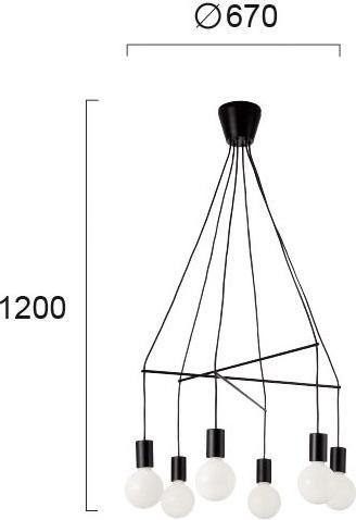 Modern Pendant Lamp VIOKEF GLORIA 4234000 6xE27 - Lampbroker