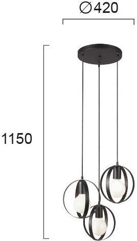 Modern Pendant Lamp VIOKEF MALOU 4233800 3xE27 - Lampbroker