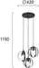 Modern Pendant Lamp VIOKEF MALOU 4233800 3xE27 - Lampbroker