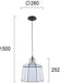 Modern Pendant Lamp VIOKEF FRANKIE 4236300 1xE27 - Lampbroker