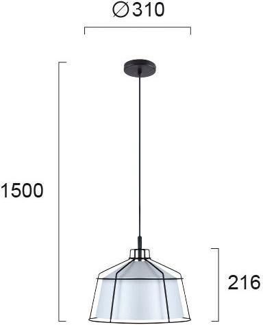 Modern Pendant Lamp VIOKEF FRANKIE 4236400 1xE27 - Lampbroker