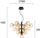 Modern Chandelier VIOKEF NAYSIKA 4239300 16xG9 - Lampbroker