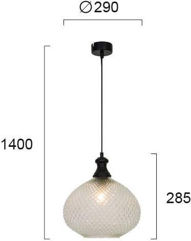 Classic Pendant Lamp VIOKEF ANETTE 4233400 1xE27 - Lampbroker