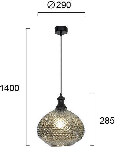 Classic Pendant Lamp VIOKEF ANETTE 4233401 1xE27 - Lampbroker