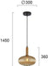 Classic Pendant Lamp VIOKEF SOPHIE 4233500 1xE27 - Lampbroker