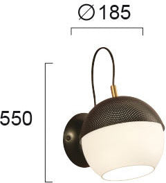 Modern Wall Lamp VIOKEF BRODY 3098000 1xE27