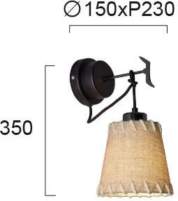 Modern Wall Lamp VIOKEF TIMOR 4216700 1xE27