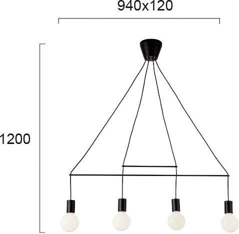 Modern Pendant Lamp VIOKEF GLORIA 4233900 4xE27 - Lampbroker