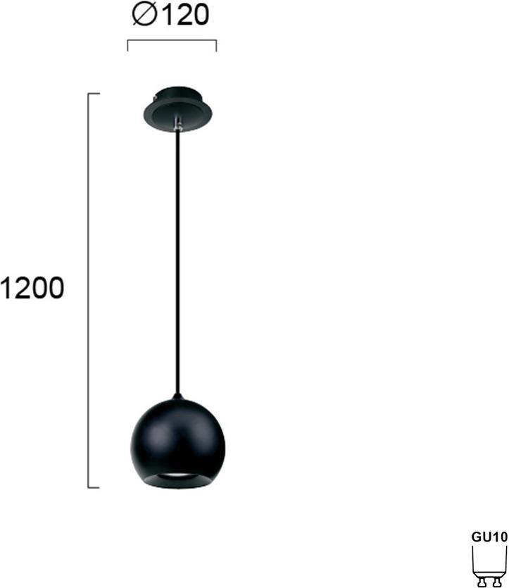 Modern Pendant Lamp VIOKEF BALL 4141400 1xGU10 - Lampbroker