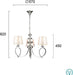 Classic Chandelier VIOKEF LANCIA 4112700 3xE14 - Lampbroker