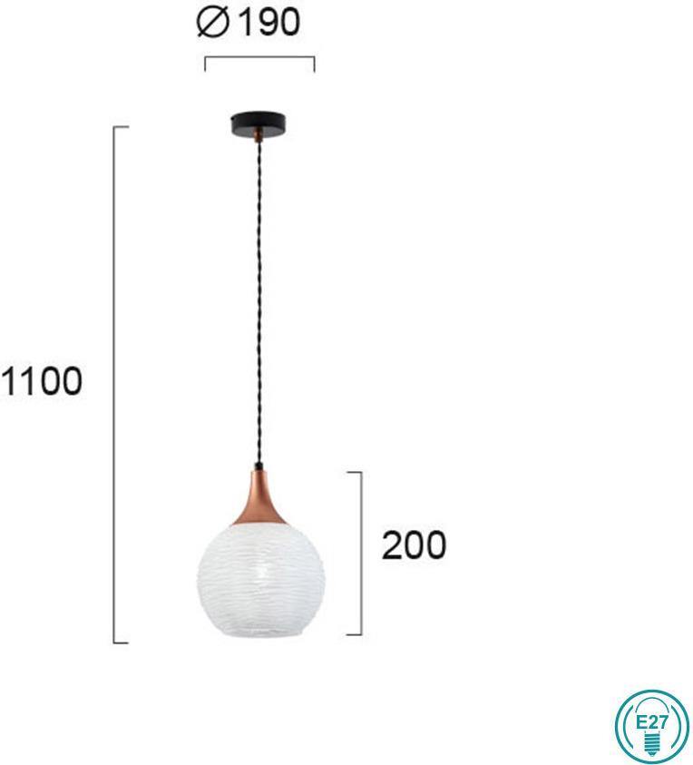 Modern Pendant Lamp VIOKEF FIONA 3089302 1xE27 - Lampbroker