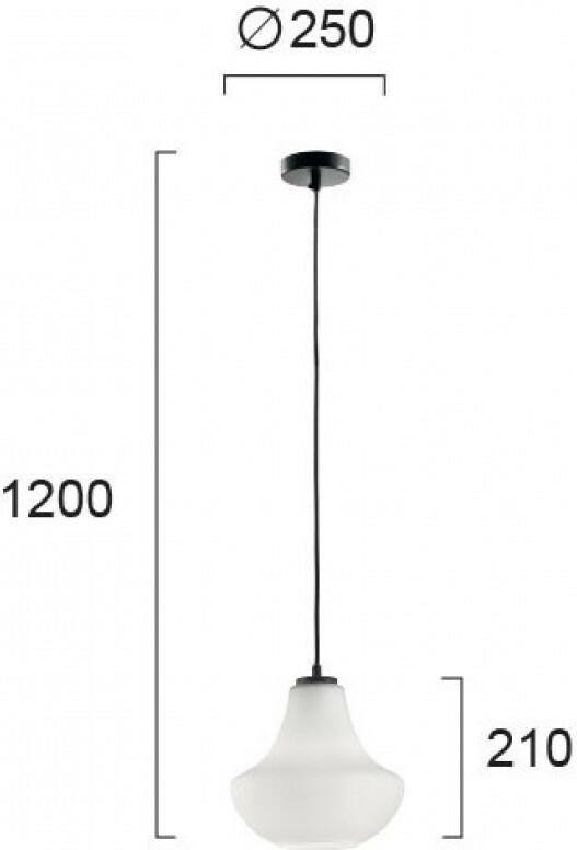 Classic Pendant Lamp VIOKEF TEXAS 3091500 1xE27 - Lampbroker