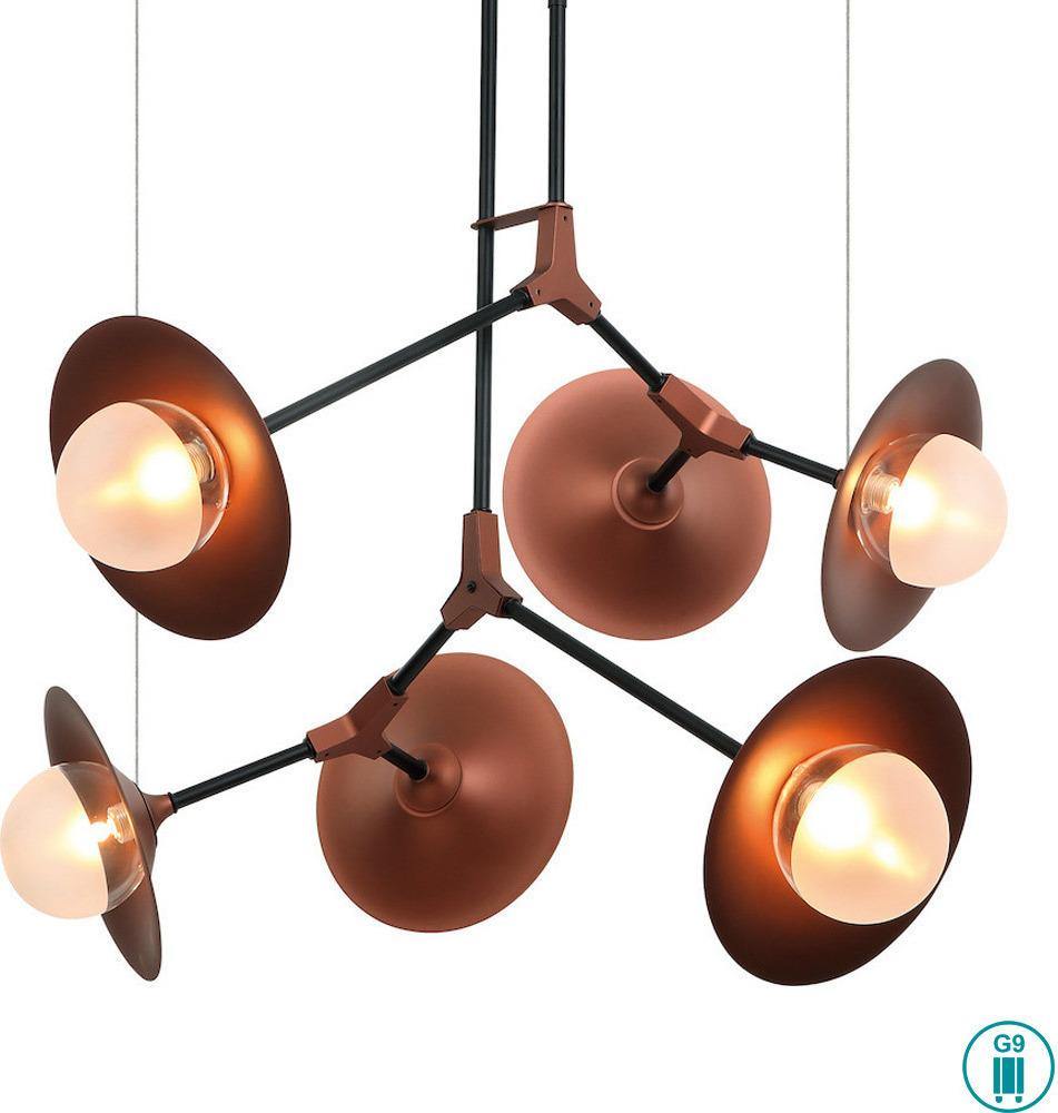 Modern Chandelier VIOKEF OLIVIA 4231000 6xG9 - Lampbroker