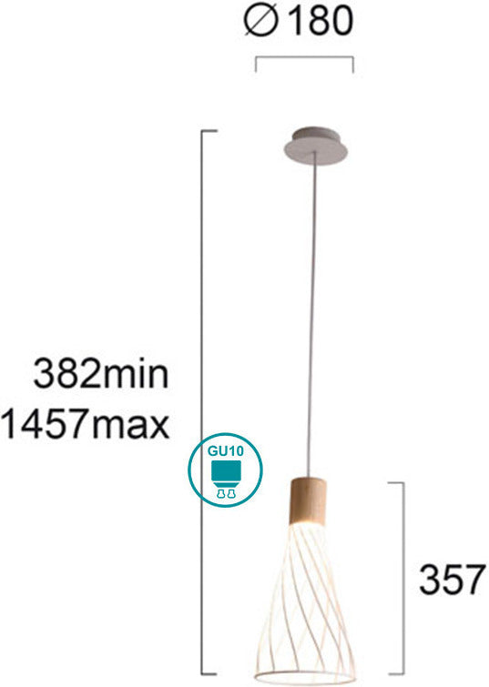 Modern Pendant Lamp VIOKEF HANK 4235200 1xE27