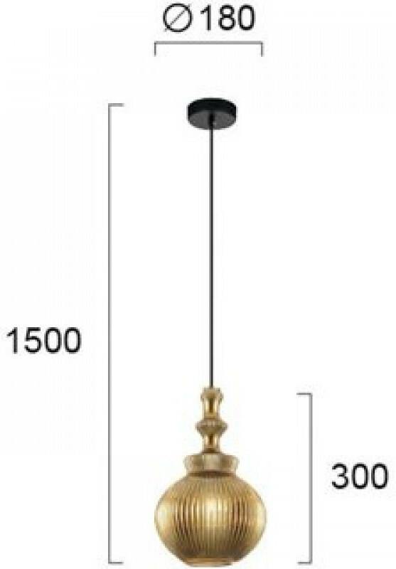 Classic Pendant Lamp VIOKEF JAKARTA 4169500 1xE27 - Lampbroker