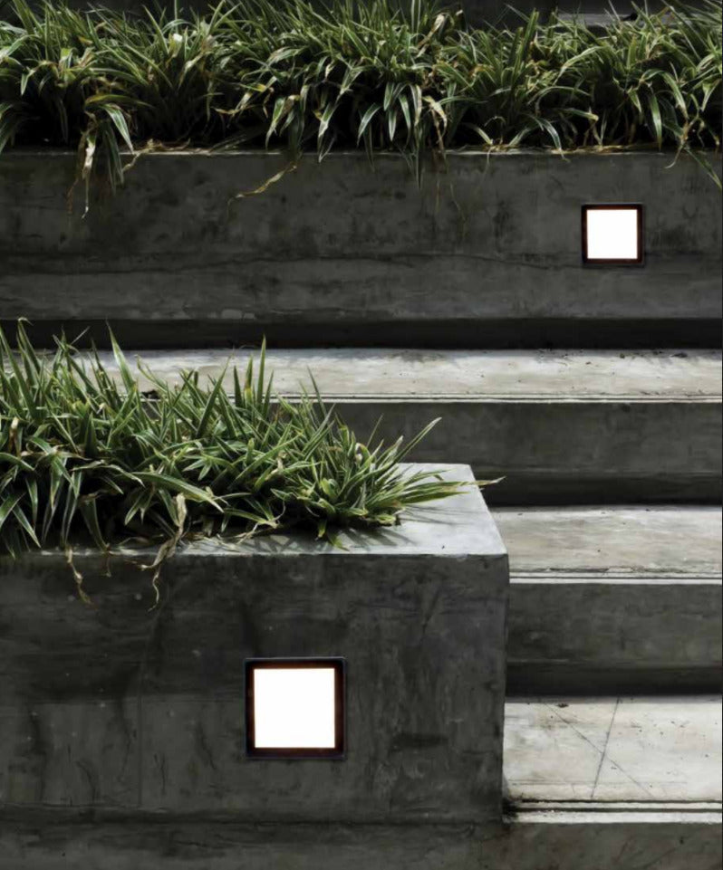 LED Outdoor Garden RECESSED Wall  Step Light  ZAMBELIS IP65