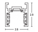 Magnetic Track Rail 48V DC Short Surface Mounting ALPHABET by Zambelis