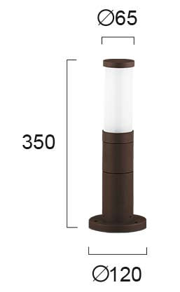 OUTDOOR Modern Floor Lamp VIOKEF CAVO 1xE27 IP65