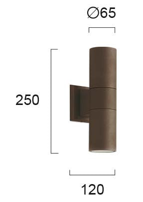 Outdoor Wall lamp VIOKEF SOTRIS 2xGU10 IP44