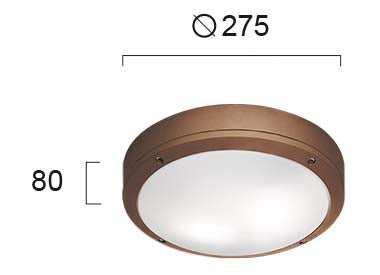 Outdoor Ceiling lamp VIOKEF LEROS ROUND 2xE27 IP54