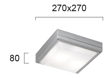 Outdoor Ceiling lamp VIOKEF LEROS SQ  2xE27 IP54