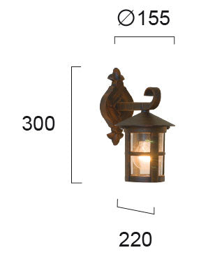 OUTDOOR Wall Lamp VIOKEF SKIATHOS  1xE27