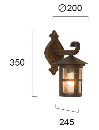 OUTDOOR Wall Lamp VIOKEF SKIATHOS  1xE27