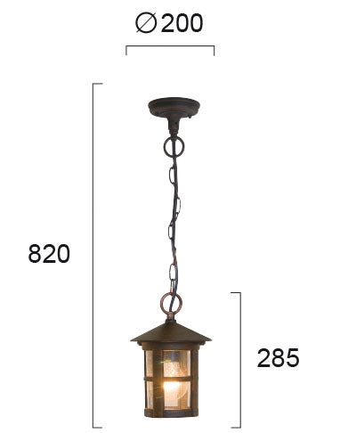 Outdoor Pendant Lamp  VIOKEF SKIATHOS 4088600 1xE27 IP54