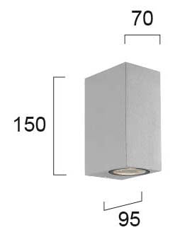 Outdoor Wall lamp VIOKEF TILOS 2xGU10 IP54