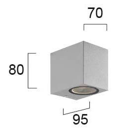 Outdoor Wall lamp VIOKEF TILOS 1xGU10 IP54