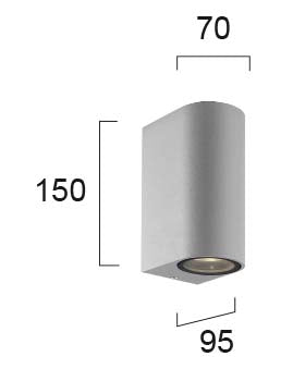 Outdoor Wall lamp VIOKEF TILOS 2xGU10 IP54