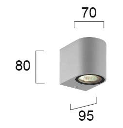 Outdoor Wall lamp VIOKEF TILOS 1xGU10 IP54