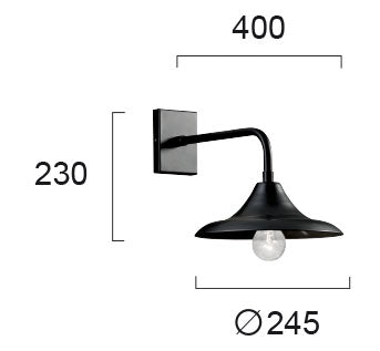 Outdoor Wall lamp VIOKEF MALTA 4126500 1xE27