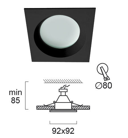 Recessed Spot VIOKEF YAN 1X GU10 IP44