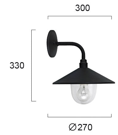 OUTDOOR Modern Wall Lamp VIOKEF PILOS 4178200 1xE27 IP44