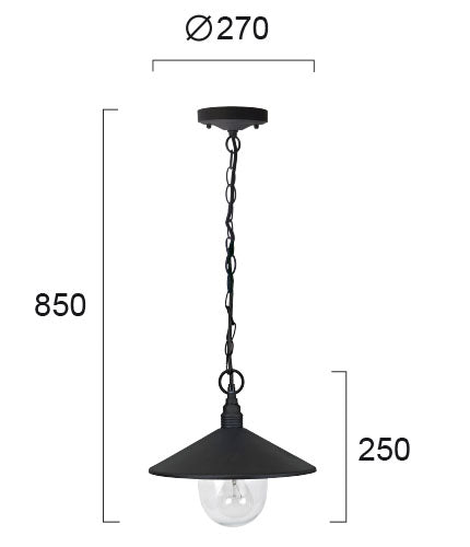 Outdoor Pendant Lamp  VIOKEF PILOS 4178300 1xE27 IP44