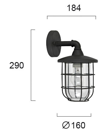 Outdoor Wall lamp VIOKEF ALFREDO 4178400 1xE27 IP54