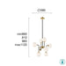 Modern Chandelier VIOKEF HARIET 4202900 8xG9 - Lampbroker