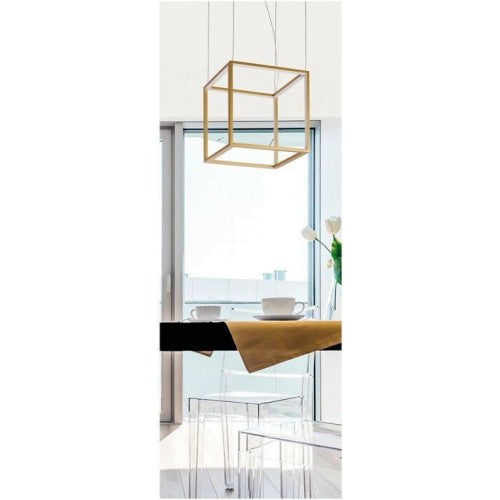 LED Modern Pendant Lamp GOLD-CUBE VIOKEF