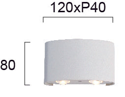 LED Outdoor Wall Lamp VIOKEF TWIST  Up/Down 4W IP54