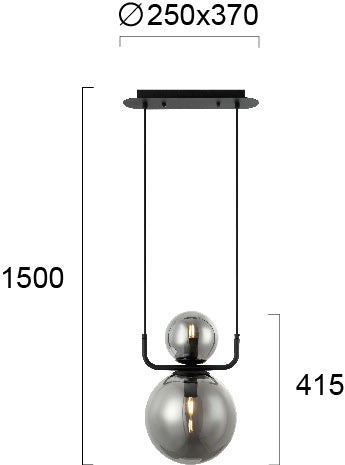 Modern Pendant Lamp  MIRA 4246100 2xE27 VIOKEF