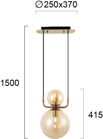 Modern Pendant Lamp  MIRA 4246101 2xE27 VIOKEF