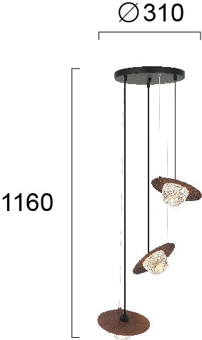 Modern Pendant Lamp VIOKEF CARMEN 4246700 3xG9